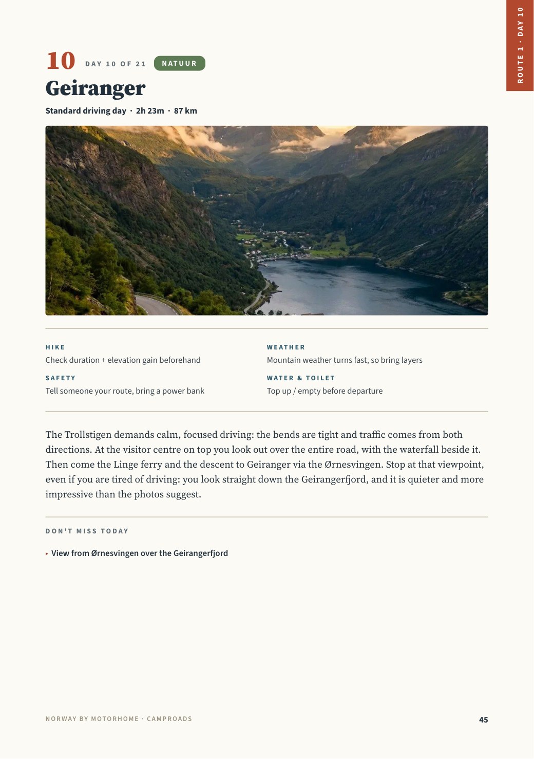 Day 10 Geiranger: story, photo and highlights of the Trollstigen