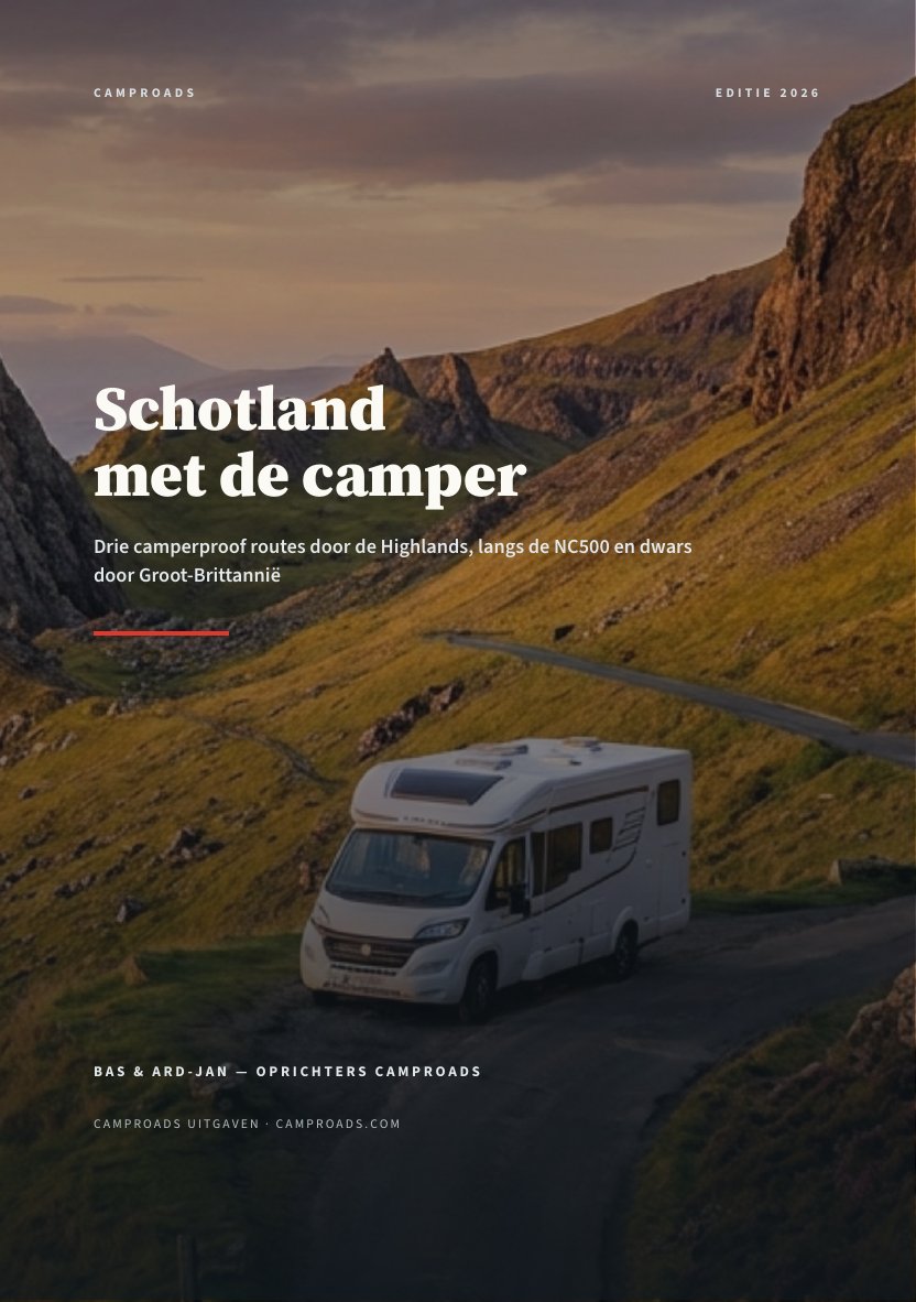 Cover van de reisgids Schotland met de camper