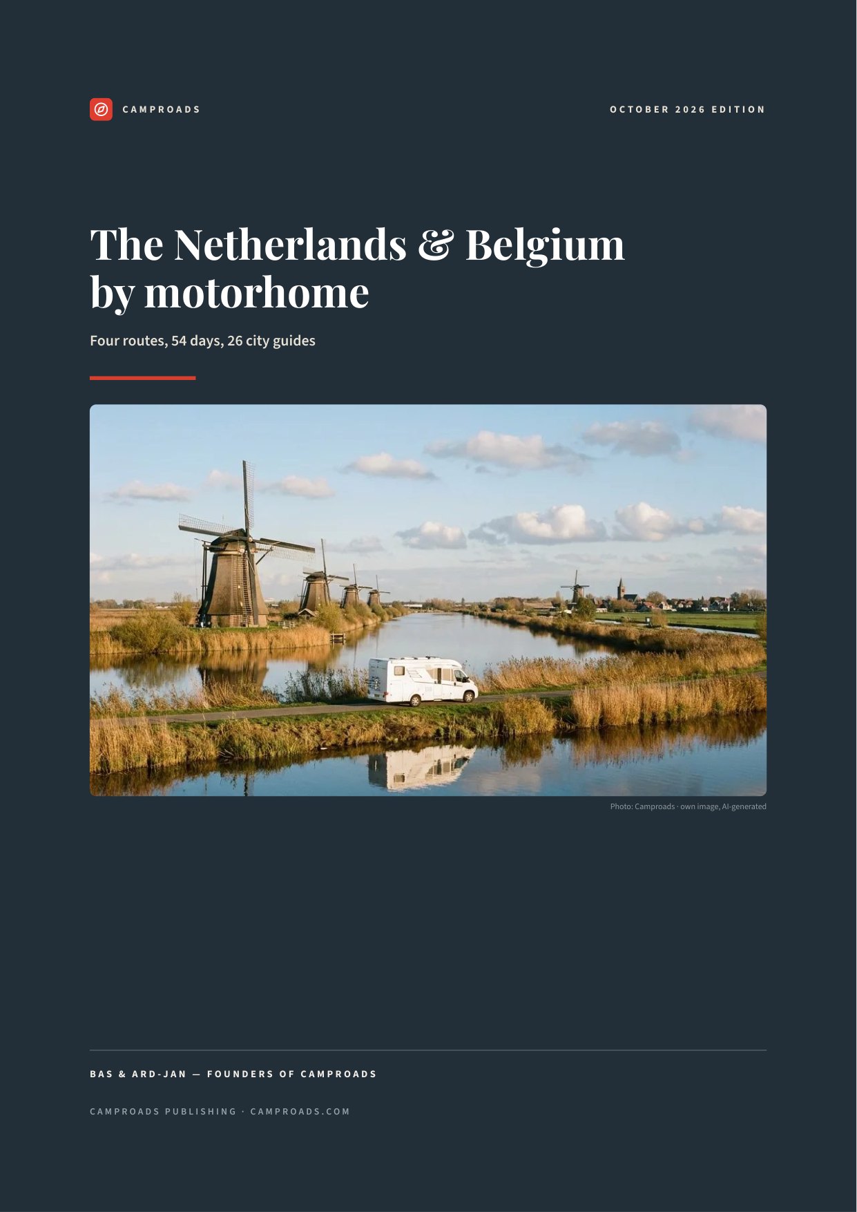 Cover of the travel guide The Netherlands & Belgium by Motorhome