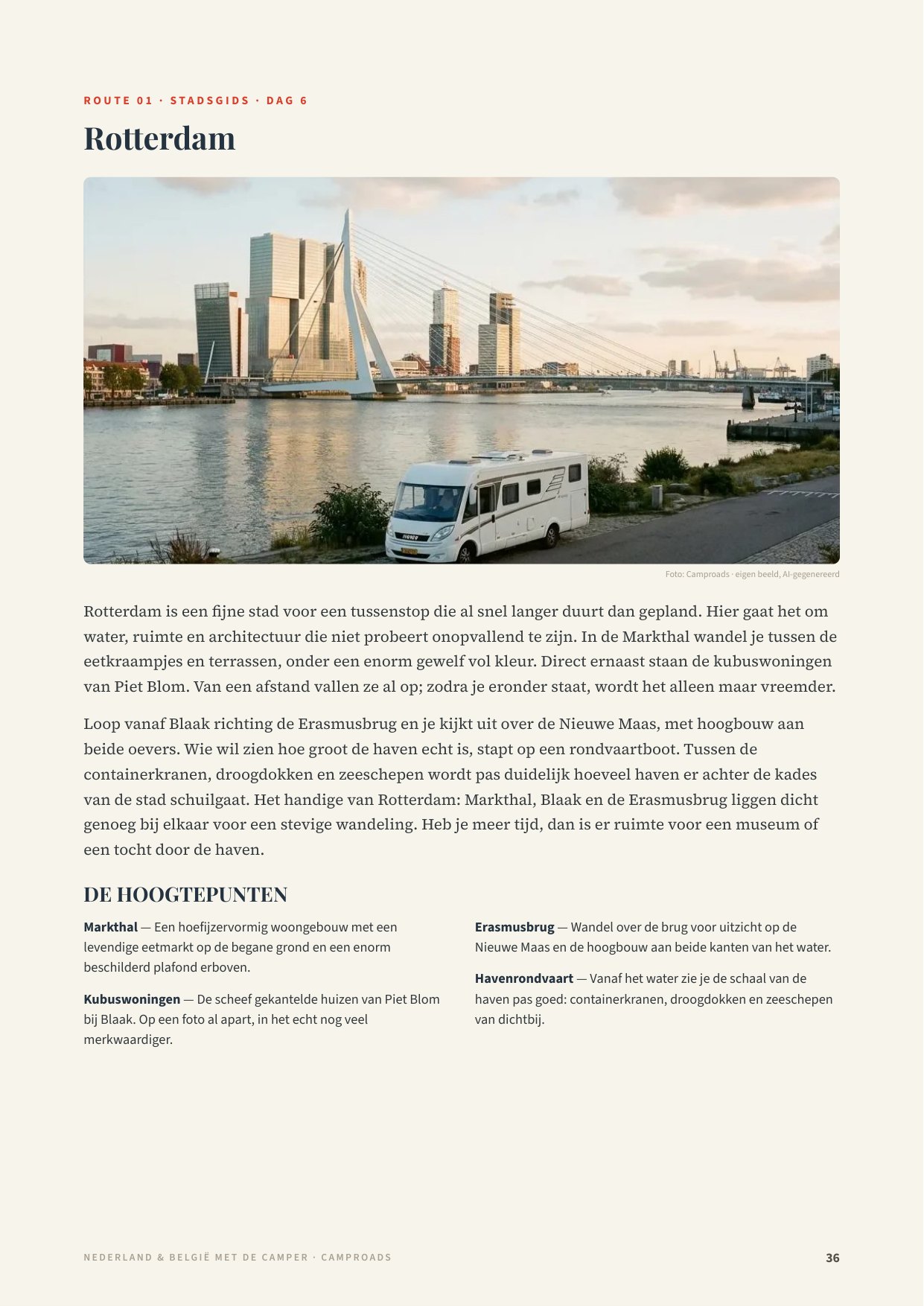 Stadsgidspagina Rotterdam uit de Nederland & België-gids met foto en hoogtepunten