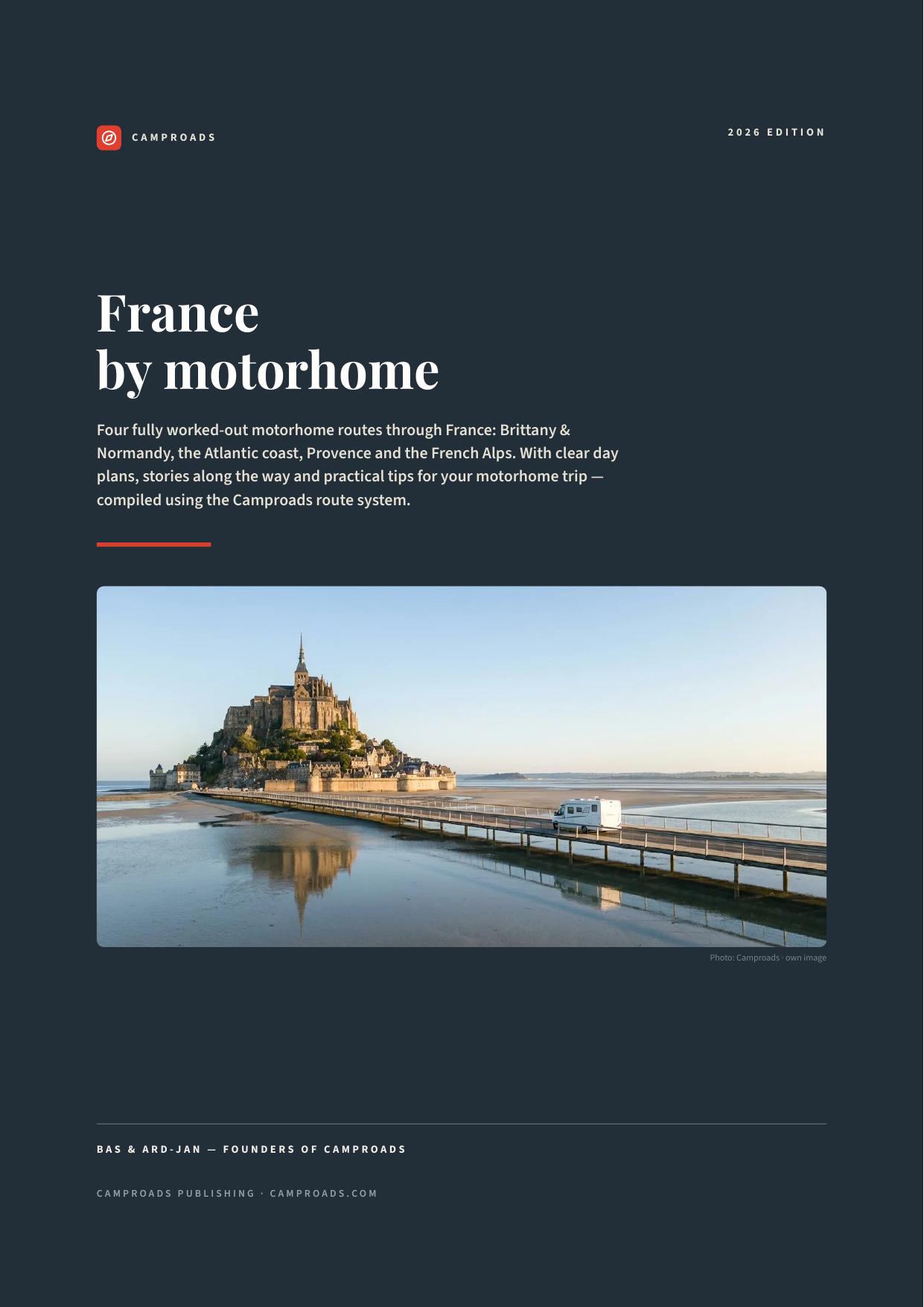 Cover of the travel guide France by Motorhome
