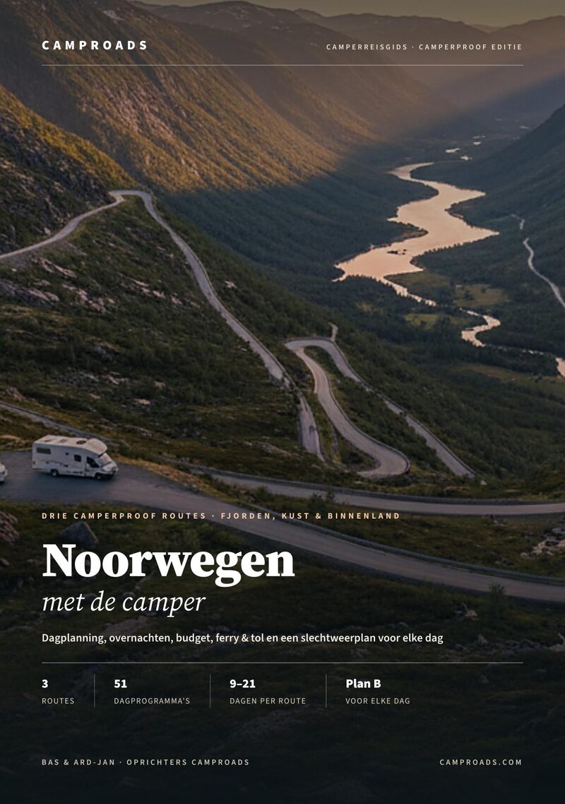 Cover van de reisgids Noorwegen met de camper